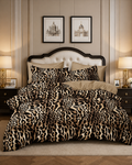 Lenjerie de Pat Pucioasa 4 Piese, 100% Bumbac, Animal Print CF2-D7-S123